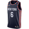 Image of Kristaps Porzingis New York Knicks Navy Swingman City Edition Jersey 2018 - 2019