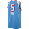 Image of De'Aaron Fox Sacramento Kings Blue Swingman City Edition Jersey 2018 - 2019
