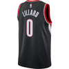 Image of Damian Lillard Portland Trail Blazers Black Swingman Jersey 2018 - 2019