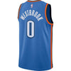 Image of Russell Westbrook Oklahoma City Thunder Blue Swingman Jersey 2018 - 2019