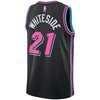 Image of Hassan Whiteside Miami Heat Black Swingman City Edition Jersey 2018 - 2019