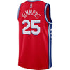 Image of Ben Simmons Philadelphia 76ers Red Swingman Jersey 2018 - 2019