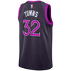 Image of Karl-Anthony Towns Minnesota Timberwolves Purple Swingman City Edition Jersey 2018 - 2019