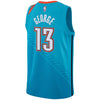 Image of Paul George Oklahoma City Thunder Turquoise Swingman City Edition Jersey 2018 - 2019