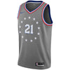Image of Joel Embiid Philadelphia 76ers Gray Swingman City Edition Jersey 2018 - 2019