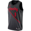 Image of Damian Lillard Portland Trail Blazers Black Swingman City Edition Jersey 2018 - 2019