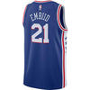 Image of Joel Embiid Philadelphia 76ers Blue Swingman Jersey 2018 - 2019