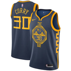 Stephen Curry Golden State Warriors Navy Swingman City Edition Jersey 2018 - 2019