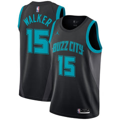 Kemba Walker Charlotte Hornets Jordan Black Swingman City Edition Jersey 2018 - 2019