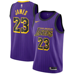 LeBron James Los Angeles Lakers Purple Swingman City Edition Jersey 2018 - 2019