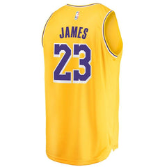 LeBron James Los Angeles Lakers Yellow Swingman Jersey 2018 - 2019