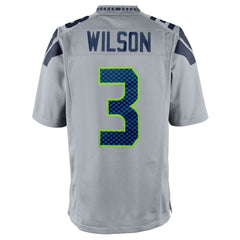Seattle Seahawks Russell Wilson Gray Jersey 2018 - 2019