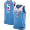Image of De'Aaron Fox Sacramento Kings Blue Swingman City Edition Jersey 2018 - 2019