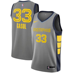 Marc Gasol Memphis Grizzlies Gray Swingman City Edition Jersey 2018 - 2019