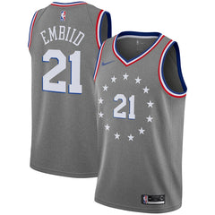 Joel Embiid Philadelphia 76ers Gray Swingman City Edition Jersey 2018 - 2019