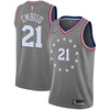 Image of Joel Embiid Philadelphia 76ers Gray Swingman City Edition Jersey 2018 - 2019