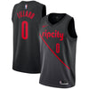 Image of Damian Lillard Portland Trail Blazers Black Swingman City Edition Jersey 2018 - 2019