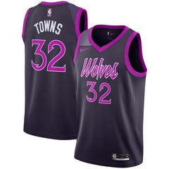 Karl-Anthony Towns Minnesota Timberwolves Purple Swingman City Edition Jersey 2018 - 2019