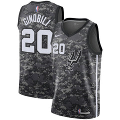 Manu Ginobili San Antonio Spurs Black Swingman City Edition Jersey 2018 - 2019