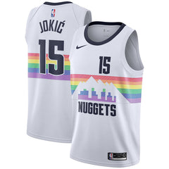 Nikola Jokic Denver Nuggets White Swingman City Edition Jersey 2018 - 2019