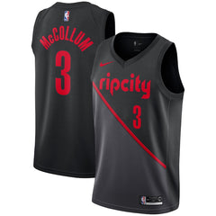 C.J. McCollum Portland Trail Blazers Black Swingman City Edition Jersey 2018 - 2019