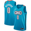 Image of Russell Westbrook Oklahoma City Thunder Turquoise Swingman City Edition Jersey 2018 - 2019
