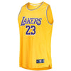 Image of LeBron James Los Angeles Lakers Yellow Swingman Jersey 2018 - 2019