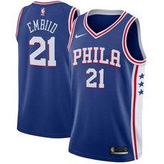 Joel Embiid Philadelphia 76ers Blue Swingman Jersey 2018 - 2019