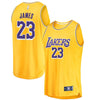 Image of LeBron James Los Angeles Lakers Yellow Swingman Jersey 2018 - 2019