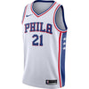 Image of Joel Embiid Philadelphia 76ers White Swingman Jersey 2018 - 2019