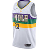 Image of Anthony Davis New Orleans Pelicans White Swingman City Edition Jersey 2018 - 2019