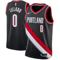 Damian Lillard Portland Trail Blazers Black Swingman Jersey 2018 - 2019