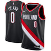 Image of Damian Lillard Portland Trail Blazers Black Swingman Jersey 2018 - 2019