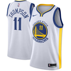 Klay Thompson Golden State Warriors White Swingman Jersey 2018 - 2019