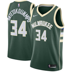 Giannis Antetokounmpo Milwaukee Bucks Green Swingman Jersey 2018 - 2019