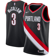 C.J. McCollum Portland Trail Blazers Black Swingman Jersey 2018 - 2019