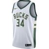 Image of Giannis Antetokounmpo Milwaukee Bucks White Swingman Jersey 2018 - 2019