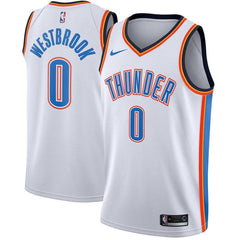 Russell Westbrook Oklahoma City Thunder White Swingman Jersey 2018 - 2019