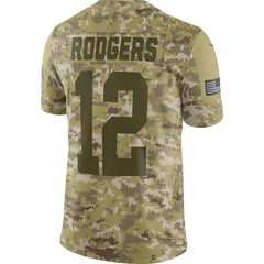 Green Bay Packers Aaron Rodgers Camo Jersey 2018 - 2019