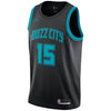Image of Kemba Walker Charlotte Hornets Jordan Black Swingman City Edition Jersey 2018 - 2019