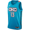 Image of Paul George Oklahoma City Thunder Turquoise Swingman City Edition Jersey 2018 - 2019