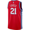 Image of Joel Embiid Philadelphia 76ers Red Swingman Jersey 2018 - 2019