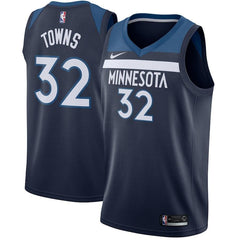 Karl-Anthony Towns Minnesota Timberwolves  Navy Swingman Jersey 2018 - 2019