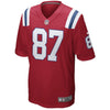 Image of New England Patriots Rob Gronkowski Red Jersey 2018 - 2019