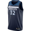 Image of Karl-Anthony Towns Minnesota Timberwolves  Navy Swingman Jersey 2018 - 2019